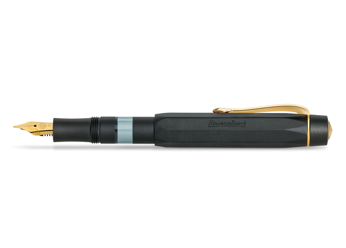 Kaweco AL Sport fountain pen, raw, high gloss finish Pen Nib: F